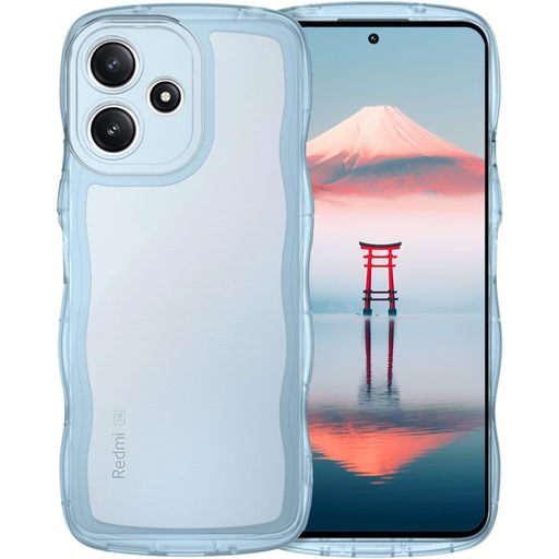 Rakuten - AVETULRedmi125G/RedmiNote12R対応クリアウェーブケース韓国うねうねおしゃれ黄ばみなしかわいいソフトTPU滑り止め薄型軽量ストラップホール付きリドミ125G/リドミーノート12R