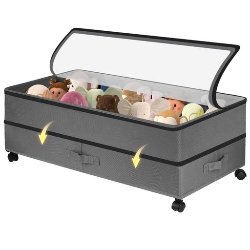 楽天Raspberry MarketGOWTHHRTベッド下収納ボックス収納ケース収納ボックス持ち上げ可能大容量防塵キャスター付きローラー付きケースボックスベッド下物入れワゴン折り畳み取り付け簡単布団袋衣類整理多機…