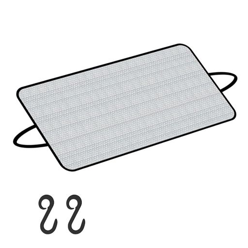 Renjzleエアコン室外機カバー遮熱シート94x45cmアルミ風止め紐フック付き日除け・雨よけ・雪除け省エネ..