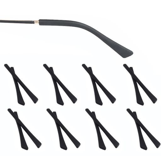 [OPUGIT]眼鏡先端のヒントシリコーン製8ペアセット拡張可能耳サックチューブ交換用修理ツールメガネ備品ブラック