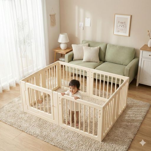 🛡️【安全性の徹底設計】国際的な安全基準をクリアした、厳選された柵の間隔。よじ登りや頭が挟まる心配がありません。十分な高さと強力な吸盤で安定性を確保。さらに、「ロック付きドア」を標準装備。目を離す一瞬も、しっかり守ります。 ...