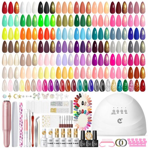 PEACECOLOR ジェルネイルキット 全84点 56色ジェルネイルセット マグネットネイル ネイルマシン ネイルライト付き 5PCトップコート&ベースコート付き ネイルパーツ セルフネイル 初心者 ギフト