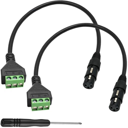 幅広い用途: 3 ピン XLR からターミナルへの変換アダプタ ケーブルは、マイク、スピーカー、ミキシング コンソール、KTV、ギター、ステージ照明、ホーム シアター、スタジオ録音に最適です。 仕様: コネクタ 1: 3 ピン XLR メス プラグ、コネクタ 2: 3 ピン ターミナル アダプタ プラグ、ケーブル長: 30 cm/11.8 インチ (注: プラグ長は含まれません)。 コンパクトなデザイン: 小型で精巧なデザインで、より多くのスペースを節約し、持ち運びやすく、使いやすいです。これらのコネクタを使用すると、はんだ付け時間を節約できます。 効率的な伝送: このアダプタは、3 ピン XLR コネクタを備えたデバイスをターミナル コネクタを備えたデバイスに接続して、オーディオ信号を安定して伝送できます。内部の高品質の伝送ラインとインターフェイス設計により、伝送中に信号が歪んだり減衰したりすることはありません。 使いやすい: 3 ピン XLR からターミナルへの変換ケーブルは、しっかりとしっかりと接続され、導電性に優れています。接続が簡単で、差し込むだけで使用できるため、非常に便利です。