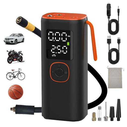 【最新の内蔵2エアシリンダ設計】SHGJ&SOFT電動空気入れ【PSE認証済】車自転車空気入れ充電式コードレ..