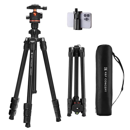 Other - カメラ三脚コンパクトK&FCONCEPT三脚一眼レフコンパクト超軽量最大高さ178cm360度ボールヘッド付き軽量トラベル三脚1/4”ネジクイックリリースマクロ撮影23mmパイプ径