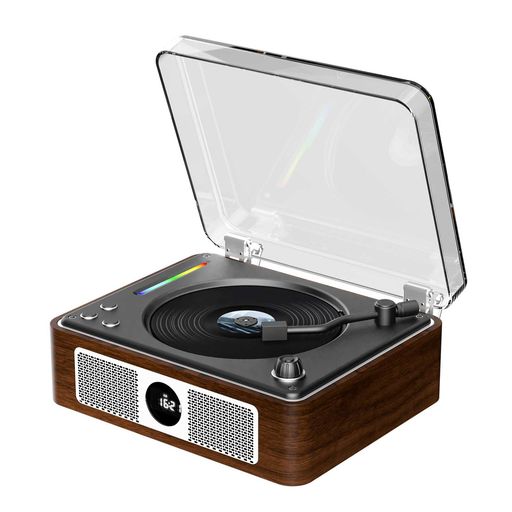 THINKYACDプレーヤーBluetooth受信/送信レトロ充電式ステレオスピーカー内蔵CDプレイヤー卓上置き一機多用木製の環境に優しいシェルUSB/光ケーブル対応/AUXポータブルリモコン付きノイズリダ…