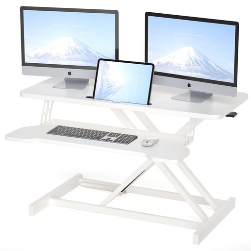 【TORIBIO】スタンディングデスク卓上昇降デスクガス圧昇降式テーブル卓上組立不要天板幅90cmx奥行き40..