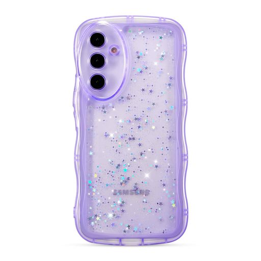 ZTOFERASamsungGalaxyA545G用波状のケース透明クリアケースサムスンギャラクシーA545Gウェーブケース可愛いおしゃれキラキラ星スマホケースソフトTPUスターパターン軽量耐衝撃人気韓国