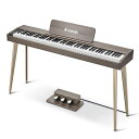 DONNER 電子ピアノ 88鍵盤 木製 タッチ MIDI対応 3本ペダル スタンド アダプター付 初心者 子供 大人 コンパクト 日本語取扱説明書 DDP-6...