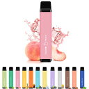 電子タバコ使い捨てVAPE2500回吸引可能12風味桃プレミアムフレーバー大容量爆煙水蒸気タバコメンテナンス不要ビタミン入りニコチンなしタールなし禁煙ベイプオートスイッチO2PLUS型TORIDO