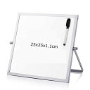 Ailenlanホワイトボード卓上Whiteboardmagnetic25x25CM自立式両面メッセージボードスタンド付き小型メモボードホワイトボードお絵かきメモ伝言板掲示板スケジュール管理セクションボードオフィス