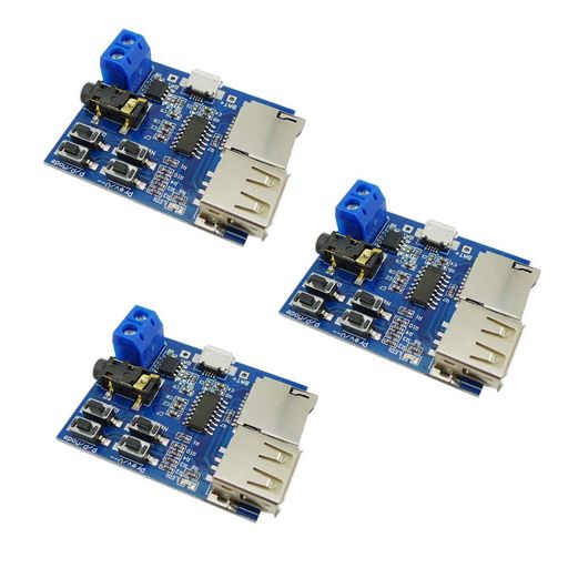 2Wモノラルアンプ(3Wまでの5V電源)オンボードに直接スピーカーに接続されている(推奨4Ω3Wスピーカー) 3.5ミリメートル金は、ヘッドフォンや外部オーディオに接続できるヘッドフォンジャックをメッキ。 マイクロUSBポートを使用すると、携帯電話のデータラインからも充電する3.7Vリチウム電池またはUSB 5V電源を使用することができ、MP3のバッテリーを充電するために、モバイル電源またはUSBケーブルを使用することができます。 サポートTFカード(携帯電話のメモリカード)とUディスク再生モード。 容易な配線のためのスピーカーターミナルを持つ無溶接。