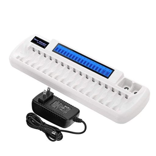 【JC】【急速充電/LCDモニタ対応】急速充電器単3形単4形最大16本同時充電可能単三単四ニッケル水素ニカド充電池対応電池残量充電状況VIP-1680Cコード:06649