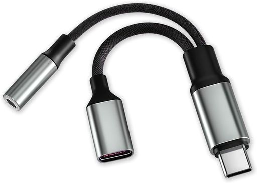 【2026新スタイル】3.5mm変換タイプc2in1タイプC高速充電イヤホン変換ケーブル24Bi...