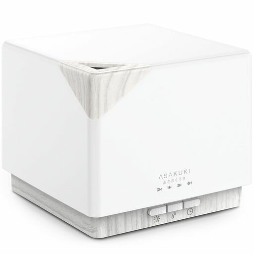 Rakuten - ASAKUKI在庫限り700mlアロマ加湿器従来比約40%UP大容量タンクこだわりの質感インテリアに馴染む雰囲気プレゼント用一人暮らし加湿器朝の空気(ホワイトウッド)