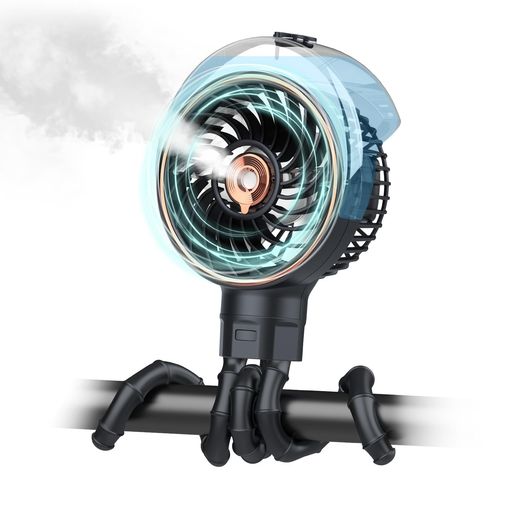 【くねくねファン&巻き付き自由自在】Ausic携帯扇風機充電式小型扇風機ミストファン100ml水タンクusb扇..