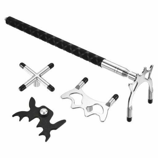 カラー:シルバー/黒;素材:ステンレス鋼、亜鉛合金、シリコン、プラスチック;伸縮セクション:6セクション;伸縮可能な長さ:36-142cm/14.2-56インチ;メタルブリッジヘッド:サイズ:7x9cm/2.7x3.6インチ/9x7cm/3...