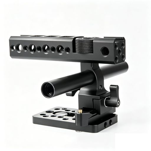 Rakuten - NICEYRIGNATOハンドルトップハンドルNATOレール付きチーズプレート付き15mmロッドクランプ付き汎用撮影DSLRカメラケージに適用1/4’’と3/8’’ネジ穴―170