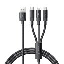 MCDODO3IN1急速充電ケーブル1.2M3.5A急速充電3種類同時充電高速データ転送(ライトニングのみ)I-PHONEケーブルUSB-CケーブルMICROUSBケーブルTYPE-CケーブルライトニングケーブルLED付き(2)