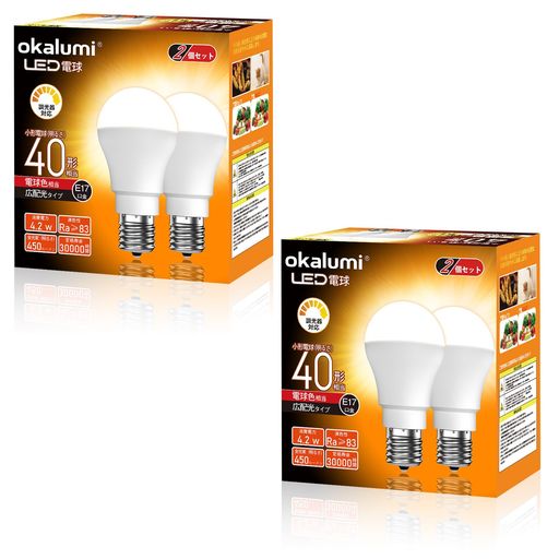 OKALUMI LEDŵ Ĵб E17 40W ŵ忧 2700K 450LM ۸ ߥ˥ץȥ Ǯܹ/̩...