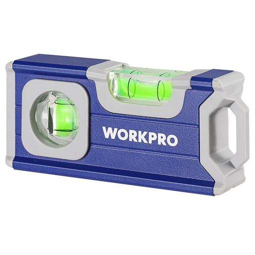 WORKPRO水平器マグネット水準器ミニ水平器コンセントスラントトラスコレコード水平器バブルレベル水平 垂直気泡管付115mmアルミ合金押出処理建築土木配管電気プラント設備据付用