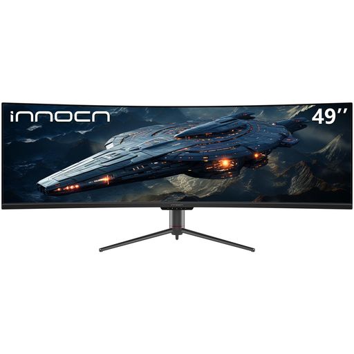 INNOCN 49インチ ゲーミング サーフェス モニター、5K超広い面 120HZ、HDR400 HDMI/DP/TYPE-C 65W/USB/RJ45、高さ調整、 ホーン、目の保護 - 49C1R (49C1R 5K 120HZ)