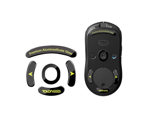 [ 強化ガラス素材 ] TALONGAMES マウスソール マウスフィート LOGICOOL G PRO WIRELESS 用 ゲーミング マウス 交換用 ラウンドエッヂ加工 高耐久 超低摩擦 SUPER SMOOTH GLIDE ブラック