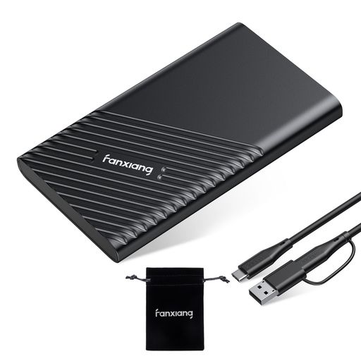 FANXIANGSSD500GB外付け【PS4/PS5対応】USBTYPE-C【最大読込2050MB/S】小型ポータブルSSDMAC対応防滴防塵耐衝撃アルミ筐体5年保証PS2000W
