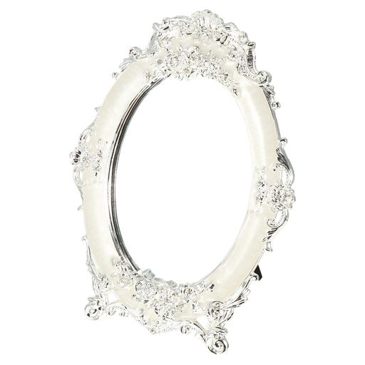 DECHOUSアンティーク卓上化粧鏡メイクアップミラーデスクトップミラーシルバー7インチ耐久性があり軽量自宅用やに最適