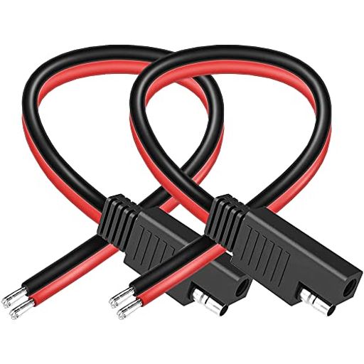 SAEコネクタ延長ケーブル2個セット2ピンケーブルSAE延長電源コードアダプタ延長ア...