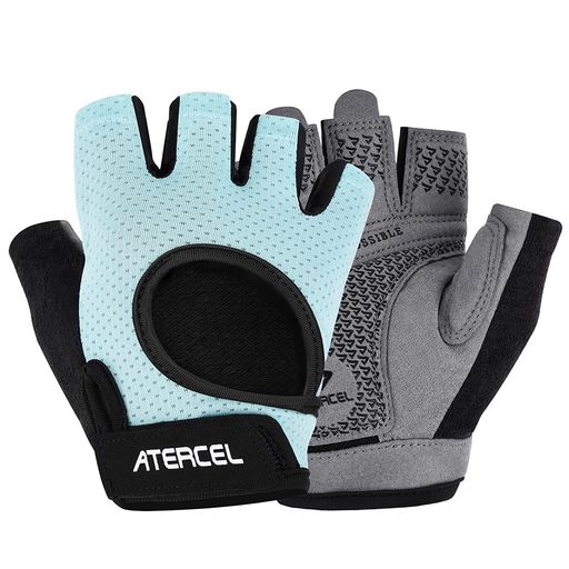 【ATERCEL】筋トレ用トレーニンググローブ メンズ レディース スポーツグローブ 滑り止め 通気性 人間工学設計 フィット感 軽量 ブルー XL