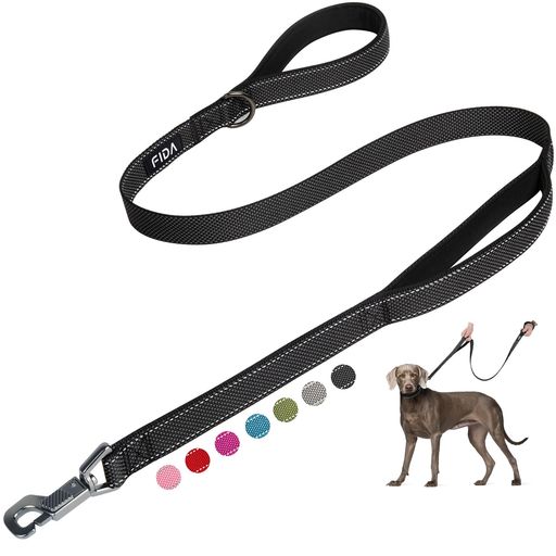 【頑丈なナイロン素材】fida犬リードは高品質のナイロン素材を使用し、柔らかく軽量で、犬が噛むのを効果的に防ぎます。頑丈なリード犬は中型犬と大型犬に最適です。 【犬リード持ち手 2個】犬リードには持ち手が2か所あり、どちらも厚みのあるソフトパッドで覆われています。犬の突然の動きに迅速に対応するため、ダブルハンドルリードのフック付近に緊急用のハンドルを設置しました。犬リード中型犬大型犬はダブルハンドル設計で、犬散歩時の安全性を高めます。 【持ち心地が最高】犬リード中型犬大型犬両方のハンドルにフォームスポンジのソフトパッドを採用しています。犬用リード厚手のソフトパッドが手のひらへの圧力を大幅に軽減し、引っ張られても痛みを感じにくいため、リード犬との長時間散歩をより快適にします。 【強化高品質フック】犬リード頑丈のフックは当社が専用設計したもので、その特徴は軽く押すだけで首輪に固定できる点です。さらに、リード犬丈夫のフックは頑丈な金属素材で製造されており、犬りーど中型犬リードフック耐荷重は最大220キログラムで、引っ張る習慣のある犬に最適です。