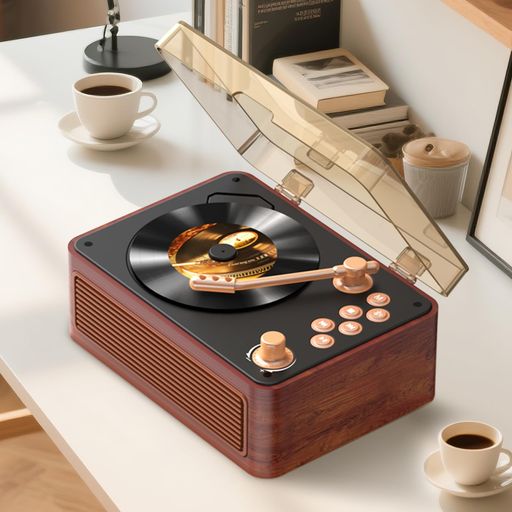 GuerayCDプレーヤーレトロBluetooth受信&送信HiFIスピーカー内蔵充電可能ポータブルcdplayerUSB再生AUX入力A-Bリピート機能遠隔操作FMラジオCDラジカセイヤホン対応語学学習音楽鑑賞