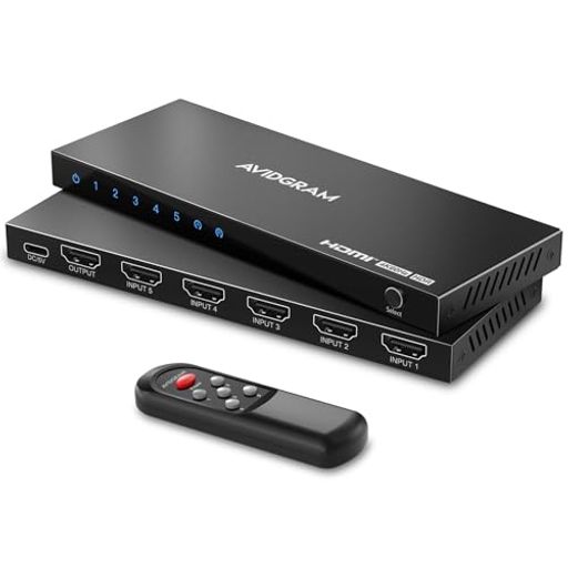 AVIDGRAM HDMI 切替器 4K 60Hz, 2.0 セレクター 5入力1出力, 5ポート スイッチャー...