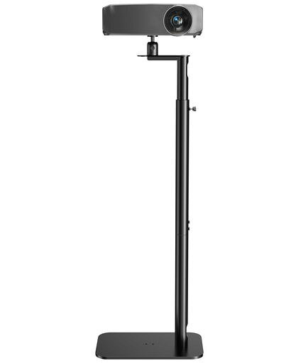 プロジェクタースタンド 高さ調整84~117cm 強化ポール 耐荷重5kg ブラック