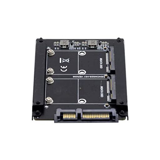 NFHKデュアルMSATAMini-SATASSDカードJOBDRaid0スパンブリッジから2.5インチSATAコンボHDDディスクドライブエンクロージャ。