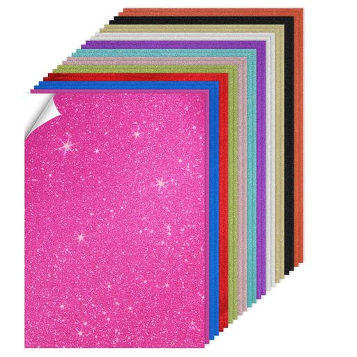 Neiangグリッターシート22枚セット11色A4サイズカッティングシート応援うちわカラーシール手作 ...