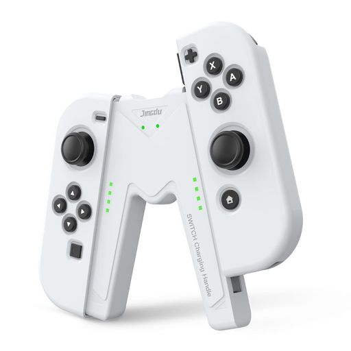 SwitchJoy-Con充電グリップNintendoSwitch&OLEDモデル対応V型SwitchJoy-Conコントローラー充電器インジケーター付き(White)