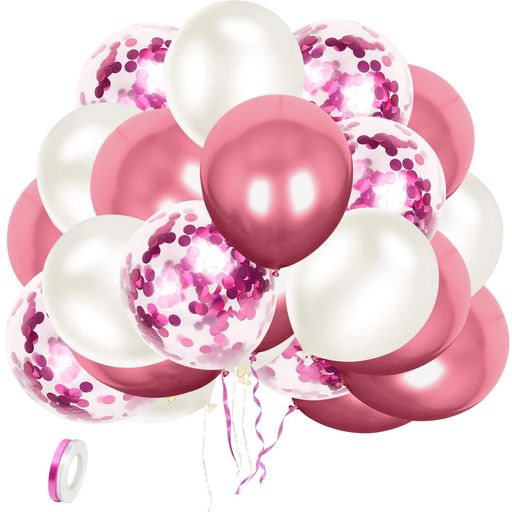 EXGOX90個風船バルーンピンクお誕生日ゴム風船セット飾り付けhappybirthdayバルーン吹雪入れ誕生日会母の日バースデー卒業開店記念日結婚式成人式10...