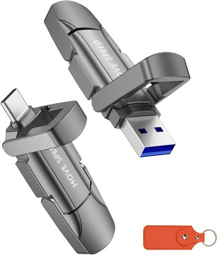 MOVESPEEDSSD外付け128/256/512GB/1TB/2TBスティック型USB3.2Gen2Type-A/Type-C両対応金属筐体Win/MacP..