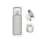 RHINOSHIELD(ライノシールド)AquaStandマグネットボトル480ml|保温保冷丸口直飲みステンレス製水筒ウォーターボトルMagSafe対応ハンドル付スポーツボトル角度調節可能な三脚スマホスタンド水漏…