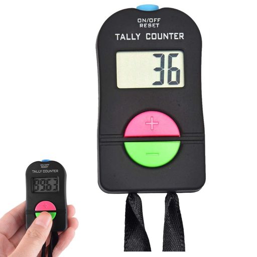 カウンター数取り器電池付き4桁0-9999増減可能タイプ手持ちカウンター小型数取り機軽量携帯便利数カウ..