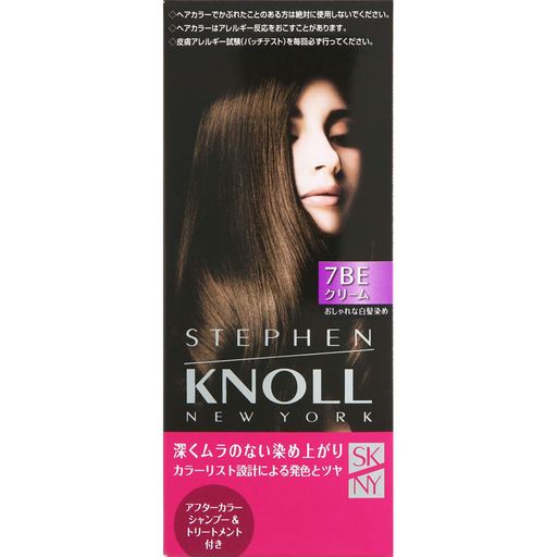 【医薬部外品】STEPHENKNOLL(スティーブンノル)カラークチュールクリームヘアカラー白髪染め7BEライトベージュブラウン1個(x1)