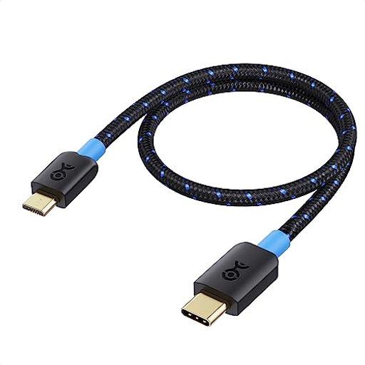 Cable Matters 編組USB C Micro USB 変換ケーブル - 30cm、、MicroUSB USBC ケーブル、5ピンMicro-B 2.0 コード PS4コントローラ /