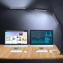 LED デスクライト【3光源・统御】 5段階調光 4段階調色 OULISI クランプ 電気スタンド タッチセンサー 折り畳み 多角度調節 アルミ合金 コンパクト 卓上ライト 目に優しい 読書/勉強/仕事 【12W・PSE認証済】(2)