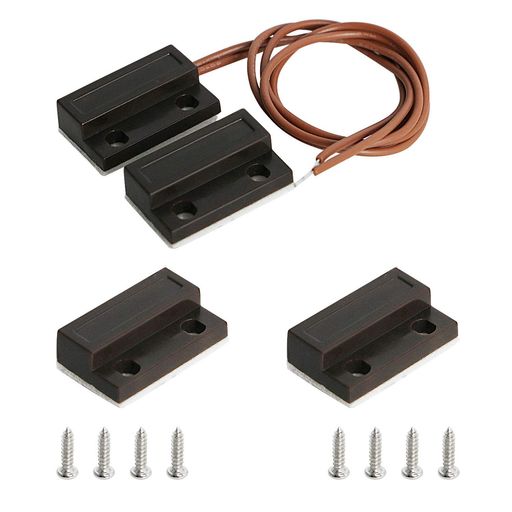 製品の内容:2xRC-39埋め込み式磁気ドアスイッチ。色:黒、素材:ABS。 サイズ:23mmx16mmx6mm/0.91x0.63x0.24(L*W*H)。 接点タイプ:NO(ノーマルオープン)、作動距離:15-25mm、最大電圧:100V、最大電流:0.5A。 商業用または住宅用アクセスシステム、およびすべてのセキュリティアクセスおよび盗難警報システムで使用されるドア接触センサー。 取り付けネジ付きの両面テープ設計を採用し、2種類の取り付けオプションで簡単に取り付けられます。