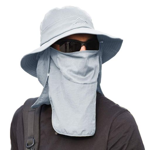 [Bafup]サファリハットメンズ【日本専門機関認証済みUPF50+】【撥水・防汚機能360度日よけカバー】つば広メッシュ素材通気性3wayサイズ調整可防水防風防塵日除け紫外線対策折りたたみあご…