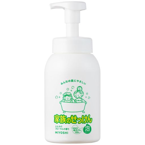 MIYOSHI 家族のせっけん 泡ボディソープ 600mL フローラルの香り