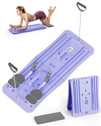 Signstekピラティスボードピラティスマシン自宅ホームジム家庭用ピラティスリフォーマーマシン折りたたみ式マシンピラティス多目的高耐久性自動リバウンド機能ピラピータイマー&膝マッ…