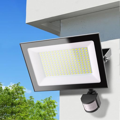 Linke 100W LEDセンサーライト 10000ルーメン AC100V 1.5Mコード 明暗人感センサー 屋内/屋外用 120°照射角度 防雨 高輝度 省エネ アルミ合金製 高耐久 コンセント式 2P/3Pプラグ対応 昼夜モード 点…